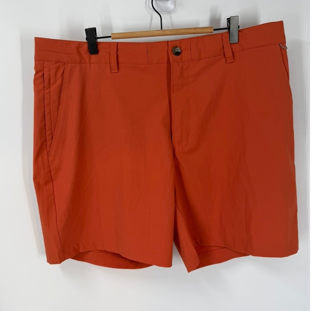 Columbia‎ Tech Trail Utility Shorts Mens Size 38 Orange Omni-Shield 7" Inseam